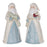 Melrose International Winter Santa Figurine, Set of 2, Cream/Red/Green - 86148DS