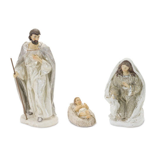 Melrose Holy Family Nativity Figurines, Set of 3, Cream/Tan - 86149DS