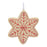 Melrose Gingerbread Snowflake Cookie Ornament, Set of 12, Red/White
