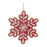 Melrose Gingerbread Snowflake Cookie Ornament, Set of 12, Red/White