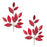 Melrose International Glittered Leaf Spray, Set of 2, Red