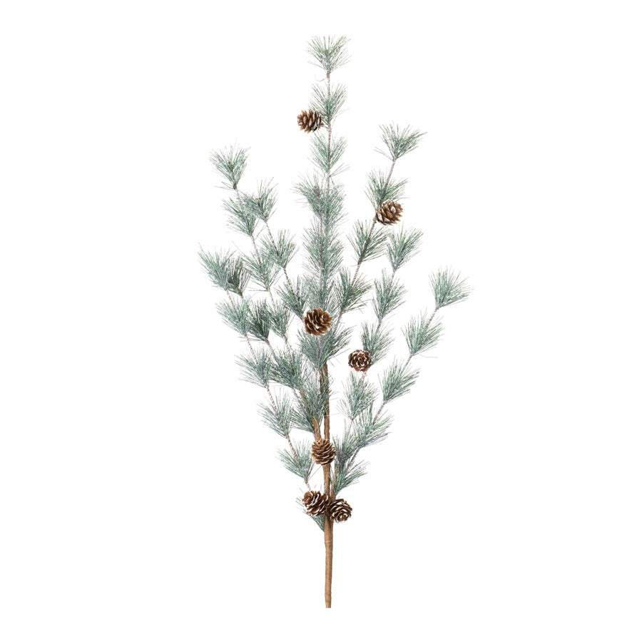 Melrose International Pine/Pinecone Spray, Set of 6, Green/Brown - 86170DS