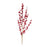 Melrose International Flocked Berry Twig Spray, Set of 12, Red - 86171DS