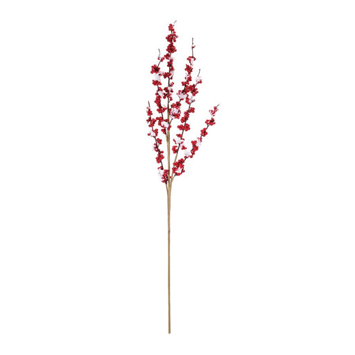 Melrose International Flocked Berry Twig Spray, Set of 12, Red