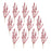 Melrose International Flocked Berry Twig Spray, Set of 12, Red