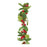 Melrose Fabric Mistletoe String Garland, Set of 2, Green/Red