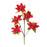 Melrose Glittered Poinsettia Flower Spray, Set of 6, Red/Green - 86175DS