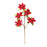 Melrose Glittered Poinsettia Flower Spray, Set of 6, Red/Green
