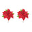Melrose International Poinsettia Flower Stem, Set of 2, Red/Green
