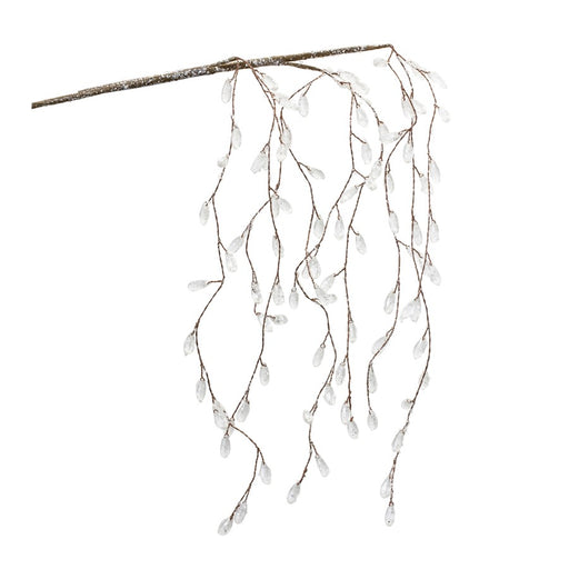 Melrose International Icy Hanging Branch, Set of 6, White - 86180DS