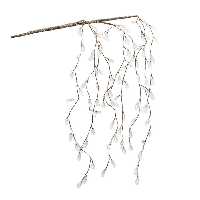 Melrose International Icy Hanging Branch, Set of 6, White - 86180DS