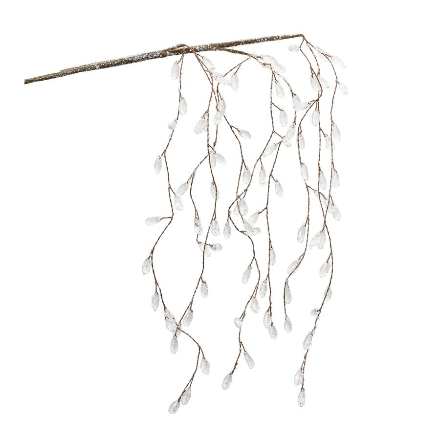 Melrose International Icy Hanging Branch, Set of 6, White - 86180DS