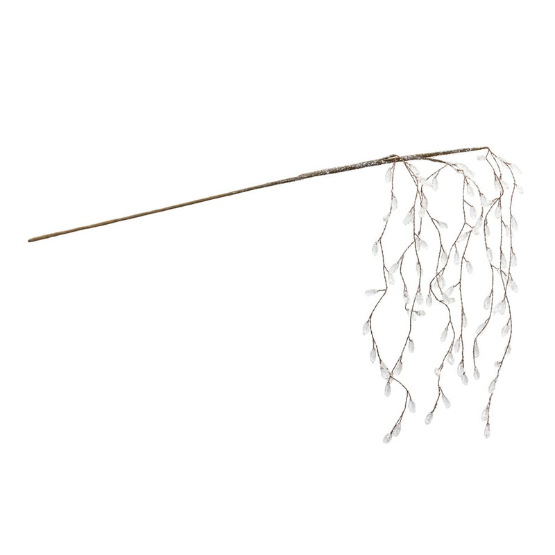 Melrose International Icy Hanging Branch, Set of 6, White
