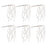 Melrose International Icy Hanging Branch, Set of 6, White