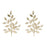 Melrose International Glittered Leaf Spray, Set of 2, Gold