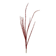 Melrose International Red Tinsel Branch, Set of 6, Brown - 86192DS