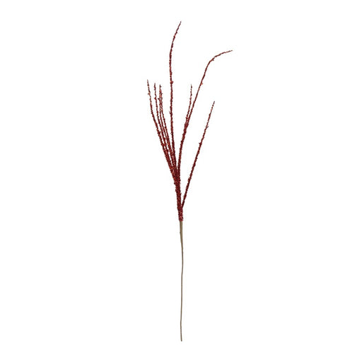 Melrose International Red Tinsel Branch, Set of 6, Brown