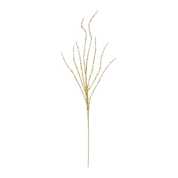 Melrose International Tinsel Branch, Set of 12, Gold/Brown