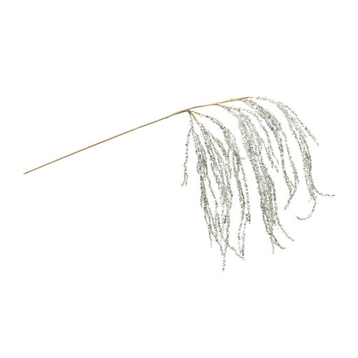 Melrose International Hanging Tinsel Branch, Set of 2, Silver