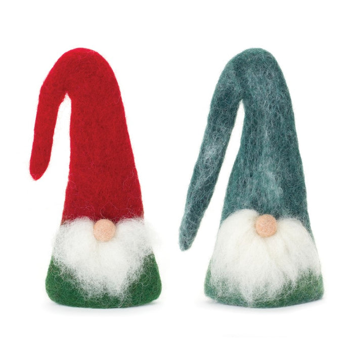 Melrose Gnome Wine Bottle Topper, Set of 6, Red/Green/White - 86201DS