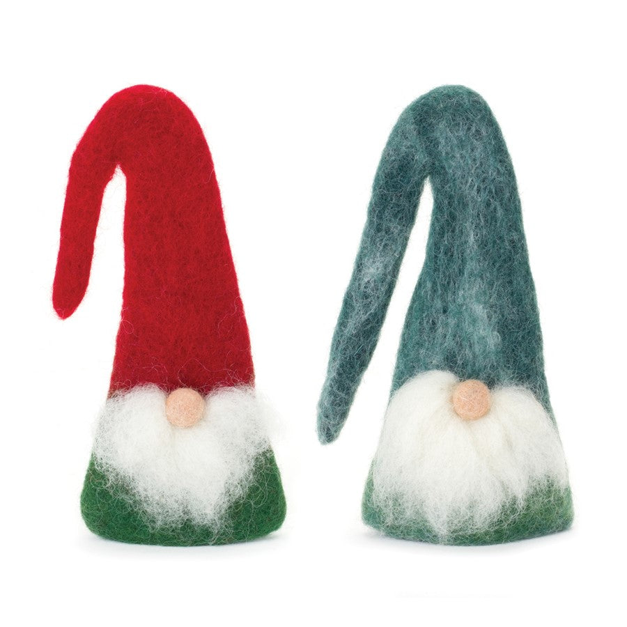Melrose Gnome Wine Bottle Topper, Set of 6, Red/Green/White - 86201DS