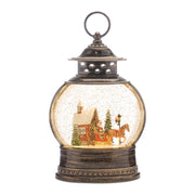 Melrose International LED Snow Globe/Santa's Sleigh 11.5"H, Bronze/Red - 86210DS