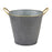 Melrose International Metal Aztec Pail Planter, Set of 3, Grey