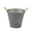 Melrose International Metal Aztec Pail Planter, Set of 3, Grey