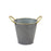 Melrose International Metal Aztec Pail Planter, Set of 3, Grey