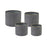 Melrose International Ornate Geometric Metal Planter, Set of 4, Grey - 86218DS