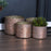Melrose International Ornate Geometric Metal Planter, Set of 4, Grey