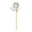 Melrose International Metallic Artichoke Stem, Set of 2, Silver