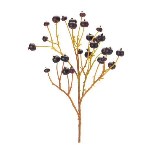 Melrose International Blue Berry Spray, Set of 6, Brown - 86234DS