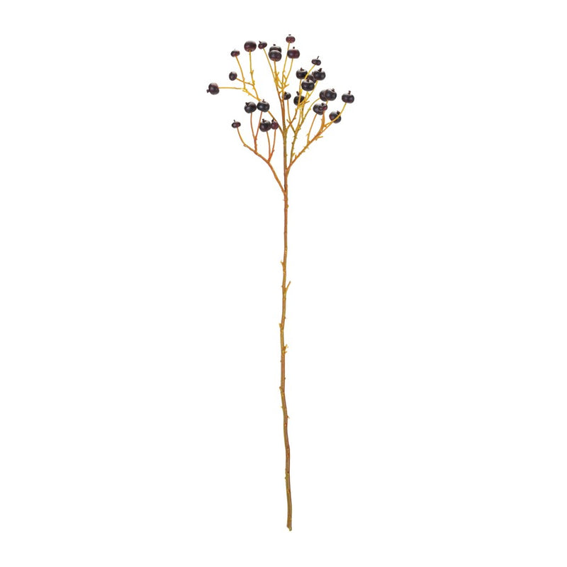 Melrose International Blue Berry Spray, Set of 6, Brown