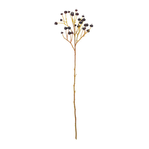 Melrose International Blue Berry Spray, Set of 6, Brown