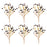 Melrose International Blue Berry Spray, Set of 6, Brown