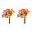 Melrose Amaryllis Flower Stem, Set of 2, Green/Yellow/Pink
