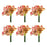 Melrose Amaryllis Flower Stem, Set of 2, Green/Yellow/Pink
