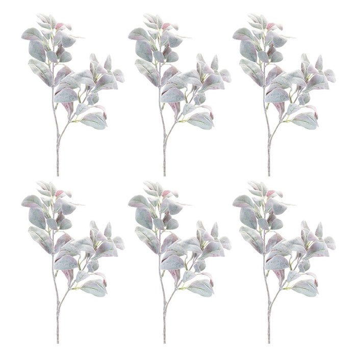 Melrose International Lamb's Ear Leaf Bush, Set of 6, Green/Grey