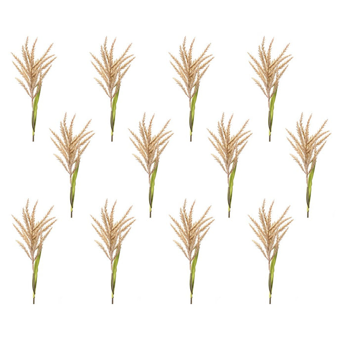 Melrose International Astilbe Stem, Set of 12, Green/Brown