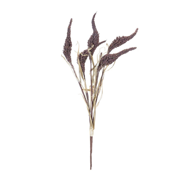Melrose International Seeded Harvest Bush, Set of 12, Brown/Tan