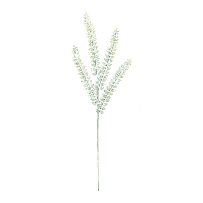 Melrose International Glittered Fern Spray, Set of 24, Green