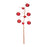Melrose International Red Sleigh Bell Spray, Set of 6, Red/Brown
