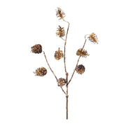 Melrose International Pine Cone Spray, Set of 12, Brown - 86266DS