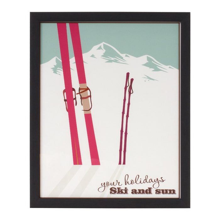 Melrose International Ski/Sun Frame 11.75"H, White/Red - 86287DS