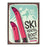 Melrose Int. Framed Ski Lodge Wall Sign 15.5"H, White/Blue/Red - 86288DS