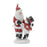 Melrose Skating Santa/Snowman Figurine, Set of 2, Red/White/Green