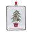 Melrose Seasons Greetings Pine Tree Ornament, Set/12, White/Green/Red - 86311DS