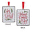 Melrose Holiday Sentiment Ornament, Set of 12, Red/Green/White - 86312DS