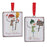 Melrose International Snowman Sentiment Ornament, Set of 12, White/Red - 86315DS